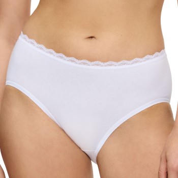 Triumph Trusser Feel Of Cotton Midi Brief Hvid bomuld 48 Dame