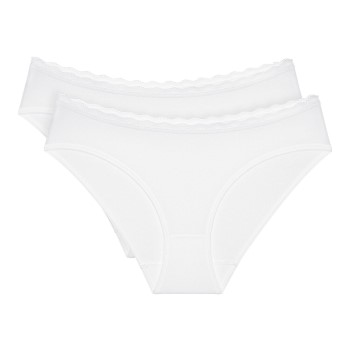Se Triumph Trusser 2P Feel Of Cotton Tai Brief Hvid bomuld 38 Dame ved Timarco