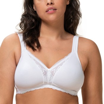 Se Triumph Bh Modern Lace Cotton Soft Bra Hvid C 75 Dame ved Timarco