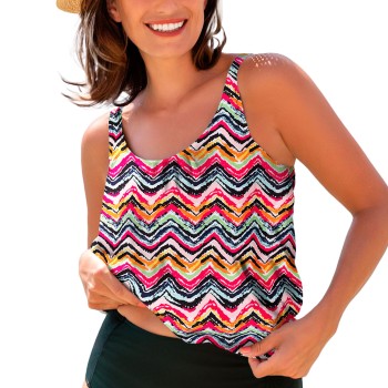 Wiki Jamaica Tankini Top Flerfarvet C/D Small Dame
