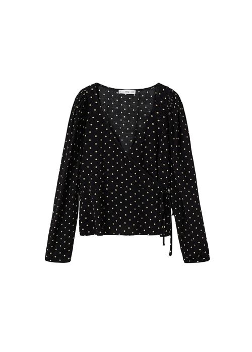 MANGO Bluse 'Topacio'  sort / hvid