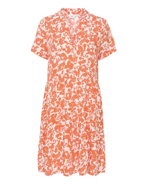 SAINT TROPEZ Blusekjole 'Eda'  mandarin / hvid