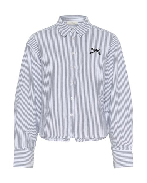 Kaffe Bluse 'Nelly'  røgblå / hvid