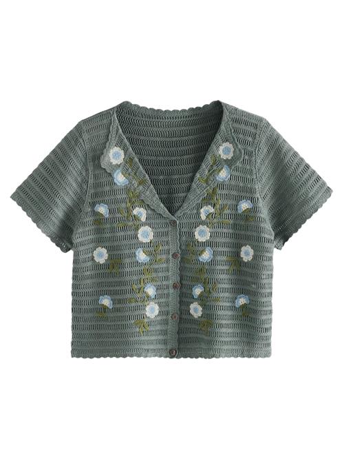 Next Cardigan  lyseblå / grøn / smaragd / hvid