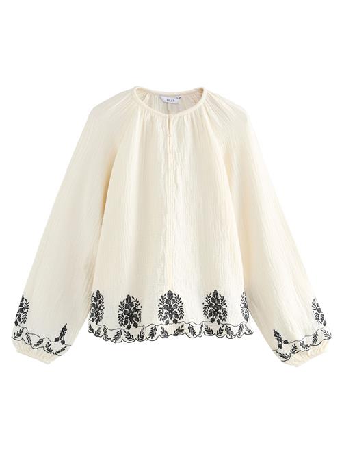 Next Bluse  lysebeige / sort