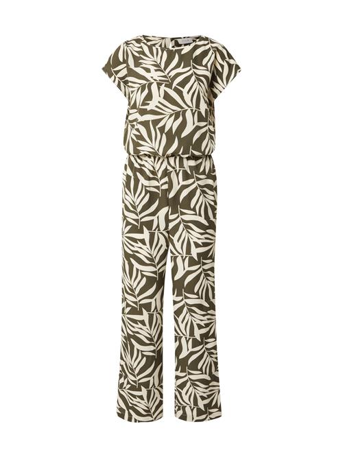 VILA Jumpsuit 'VIGRAF'  ecru / mørkegrøn