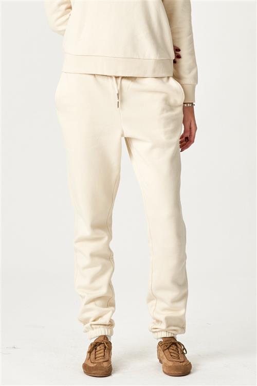 Basic Sweatpants - Lys Beige - Dame - L - TeeShoppen