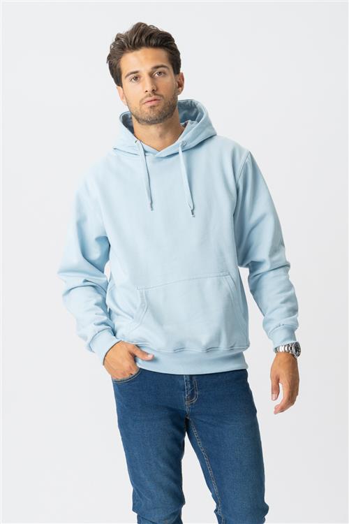 Basic Hoodie - Sky Blå - Herre - XL - TeeShoppen