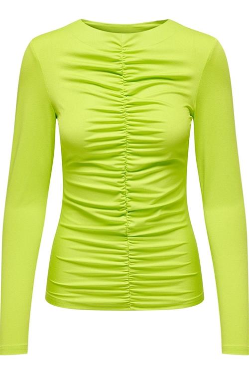 Sofie Langærmet Bluse - Lime Punch - M - ONLY