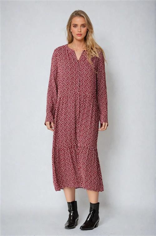 Anna langærmet kjole - Sundried Tomato - Dame - XS - Amis de Copenhague