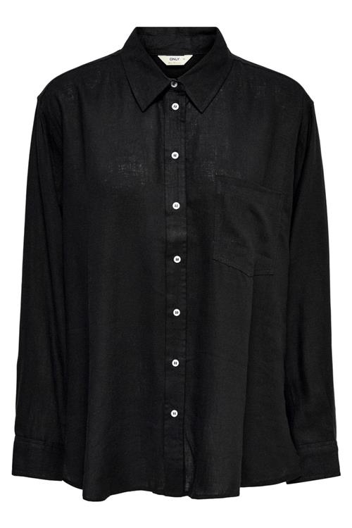 Tokyo Linen Skjorte - Sort - XL - ONLY