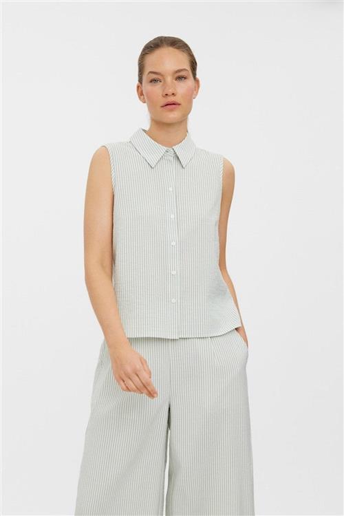 Oca Sleeveless Skjorte - Sage - L - Vero Moda