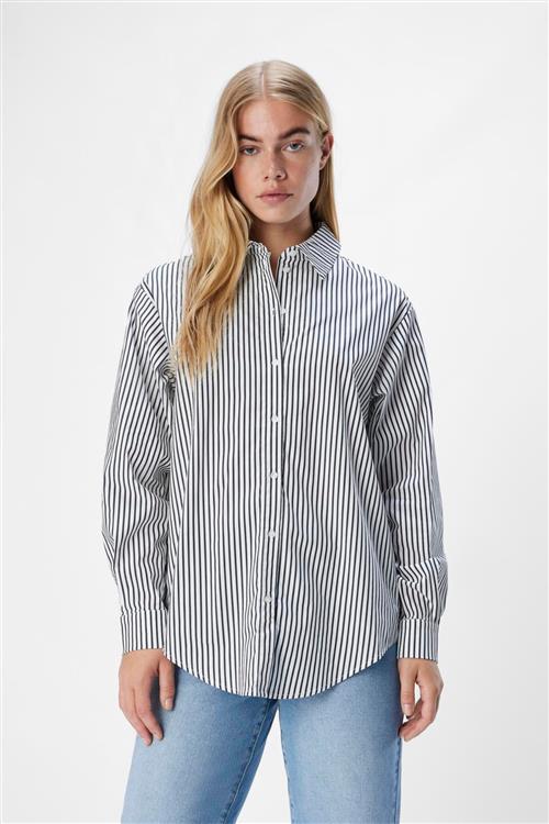 Tutta LO L/S Shirt - Sort/Hvid - 38 - Object