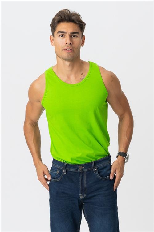 Basic Tanktop - Lime Grøn - L - TeeShoppen