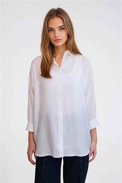 Mia Skjorte - Hvid - 2XL - TeeShoppen