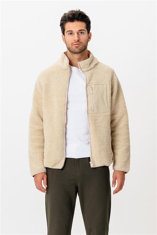 Fleecejakke - Sand - XS - TeeShoppen