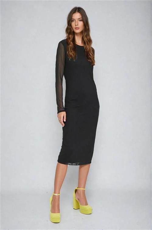 Bella Calf Kjole - Sort - L - Vero Moda