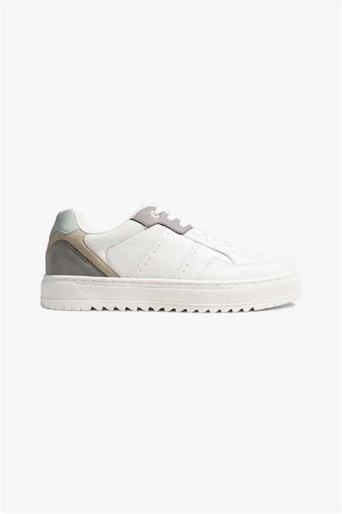 Classic Sneaker - Hvid/Grå/Grøn - 41 - TeeShoppen