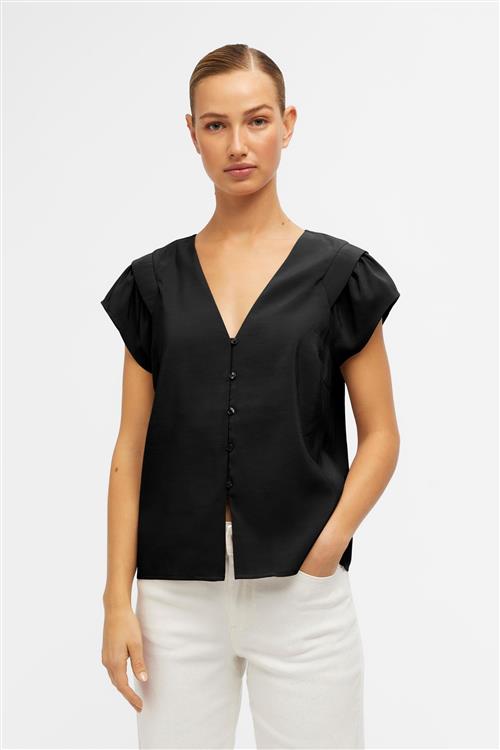 Sy V-Neck T-Shirt - Sort - 42 - Object