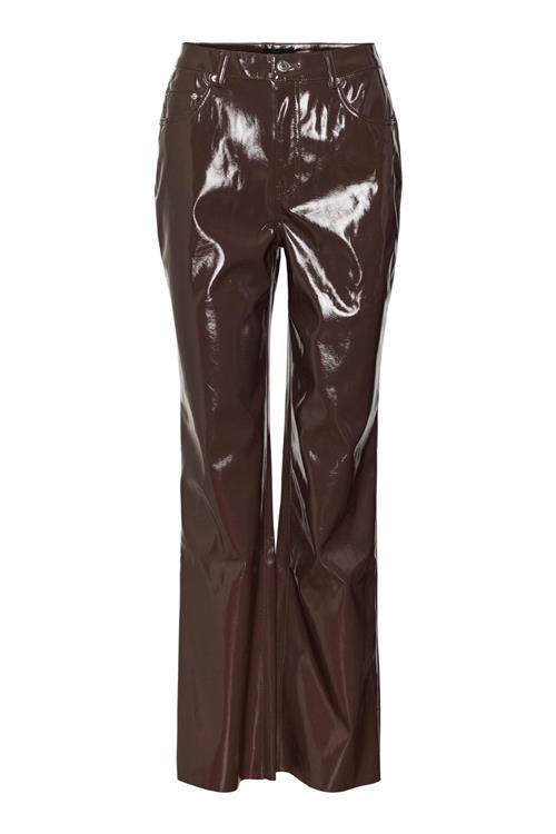 Kithy Loose Glossy Bukser - Coffee Bean - 29/32 - Vero Moda