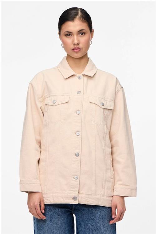 Tika Oversized Denim Jakke - Whitecap Gray - XL - PIECES