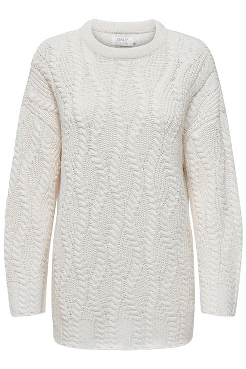 Nora Loose Knit - Cloud Dancer - L - ONLY