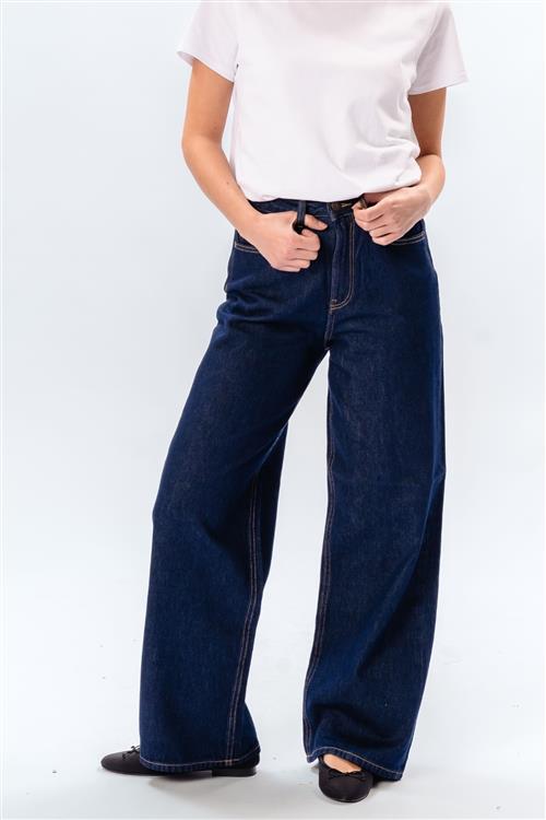 Originale Performance Wide Jeans - Dark Blue Denim - Dame - 30/32 - TeeShoppen