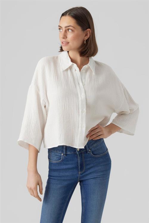 Natali Crop Shirt - Snow White - M - Vero Moda