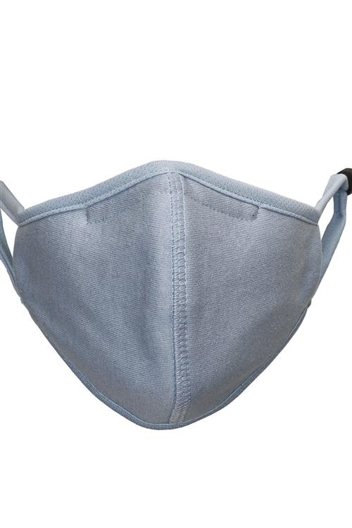 3-lags Stofmaske - Lyseblå (økologisk bomuld) - One Size - TeeShoppen