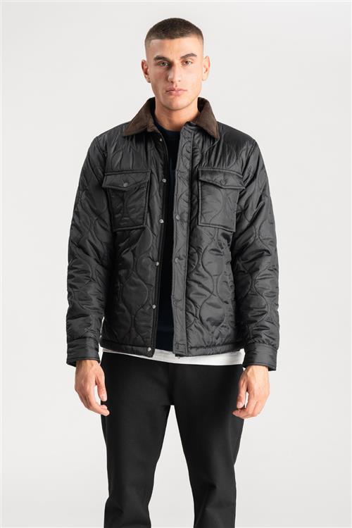 Quiltet Jakke - Sort - Herre - 3XL - TeeShoppen
