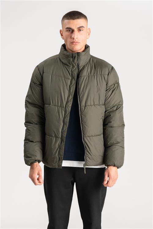 Puffer Jakke - Oliven - Herre - L - TeeShoppen