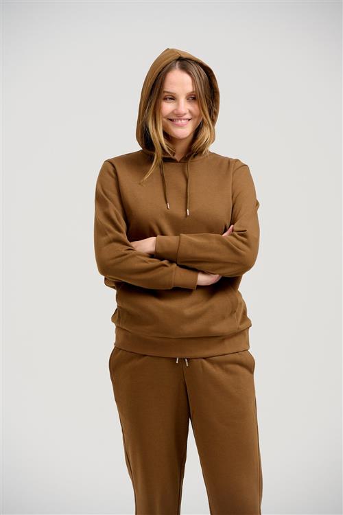 Basic Hoodie Sweat - Brun - Dame - XS - TeeShoppen