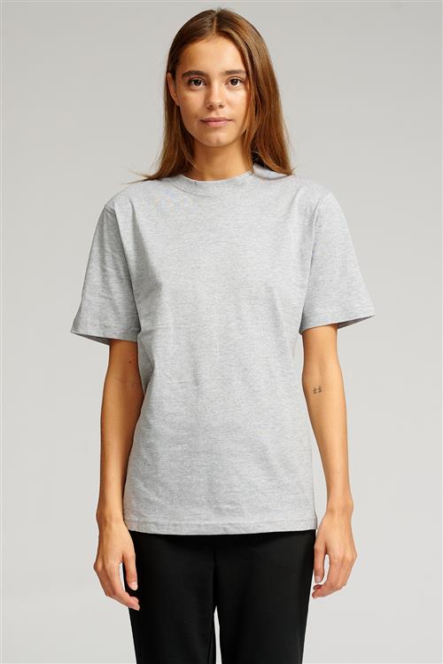 Oversized T-shirt - Grå Meleret - Dame - L - TeeShoppen