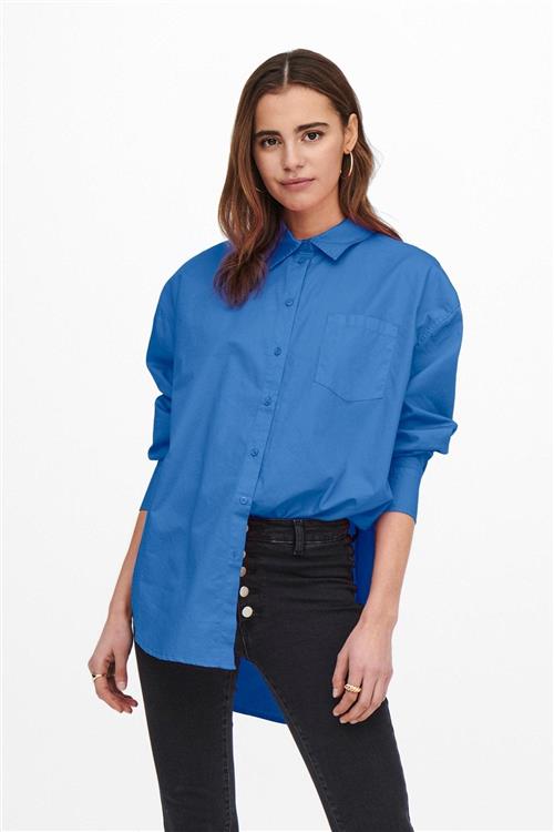 Se Corina Løs Skjorte - Marineblå - Dame - XL - ONLY ved Teeshoppen