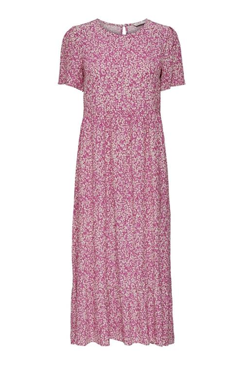 Malle Midi Kjole - Blomstret Pink - XL - ONLY