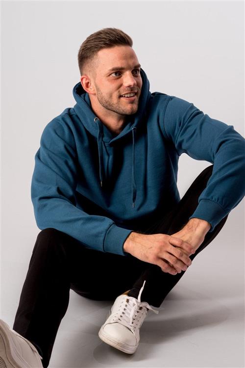 Basic Hoodie - Petroleumsblå - Herre - S - TeeShoppen
