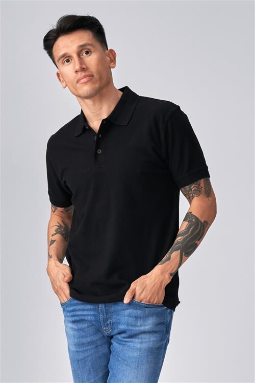 Basic Polo - Sort - Herre - 3XL - TeeShoppen