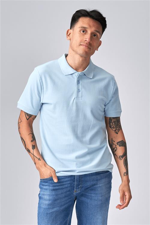 Basic Polo - Lyseblå - Herre - L - TeeShoppen