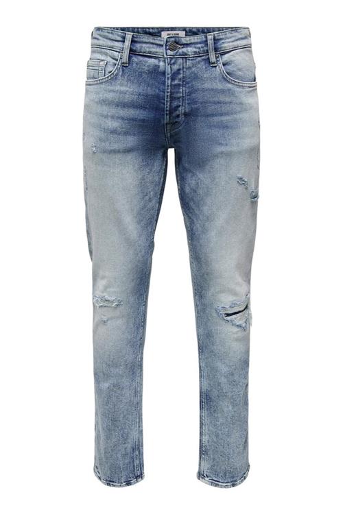 Weft Reg Blå Jeans - Blue Denim - Regular fit - Herre - 32/34 - Only & Sons