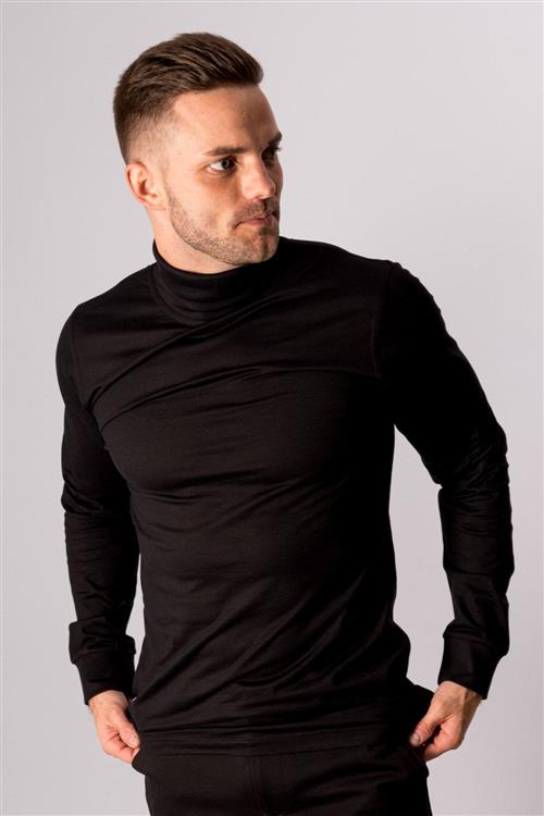 Rullekrave trøje - Sort - Herre - 3XL - TeeShoppen