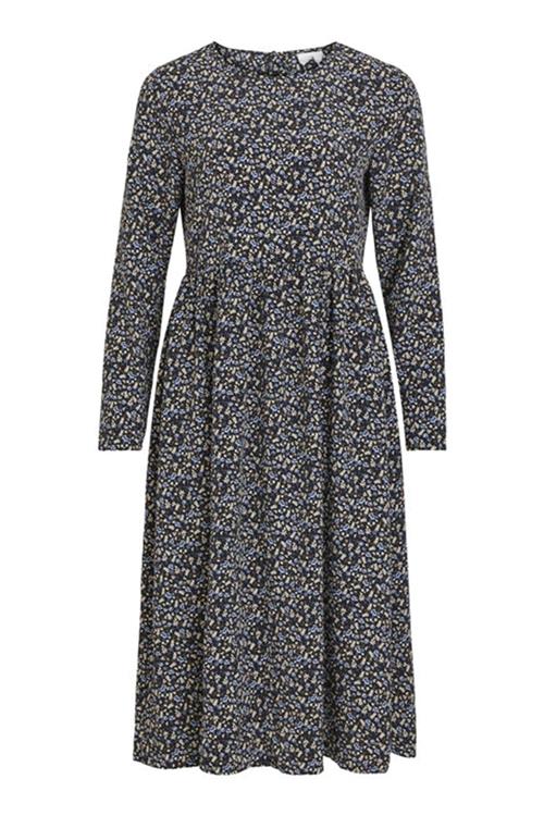 Nadia midi kjole - Sortblomstret - Dame - 40 - VILA