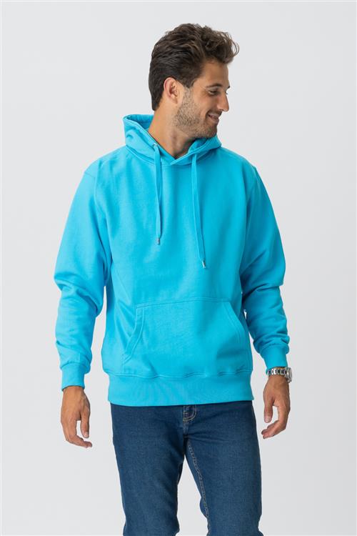 Basic Hoodie - Turkis Blå - Herre - L - TeeShoppen