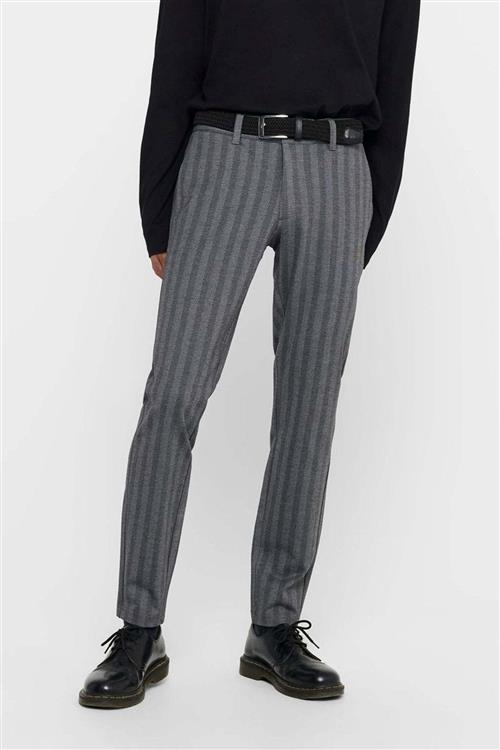 Mark Pants Stribet - Lysegrå - Herre - 29/30 - Only & Sons