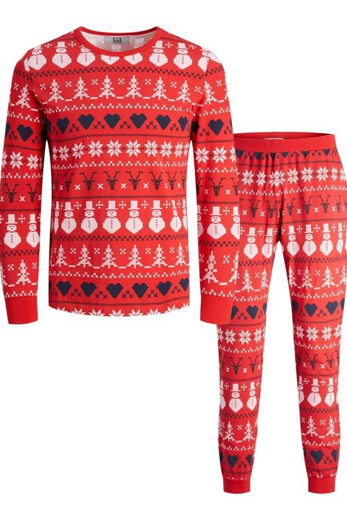 Snowflake Junior Pyjamas - Rød - Herre - 152 - TeeShoppen