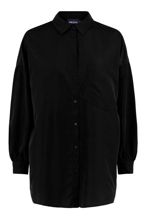 Chrilina Oversized Shirt - Sort - Dame - L - PIECES