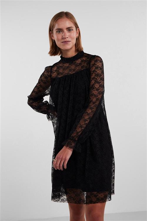 May Lace Maxi Kjole - Sort - L - PIECES