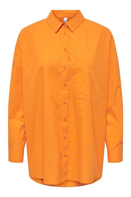 Nicole Skjorte - Flame Orange - S - ONLY