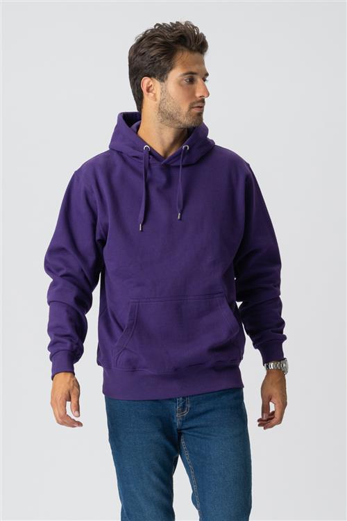 Basic Hoodie - Lilla - Herre - 2XS - TeeShoppen