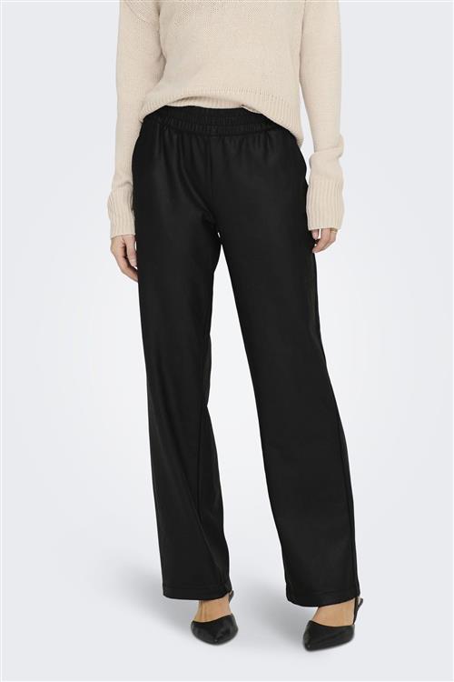 Popstar Wide Coated Bukser - Sort - XS/32 - ONLY
