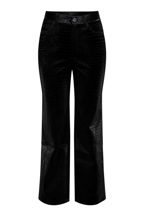Alma Croco Bukser - Sort - M/32 - ONLY